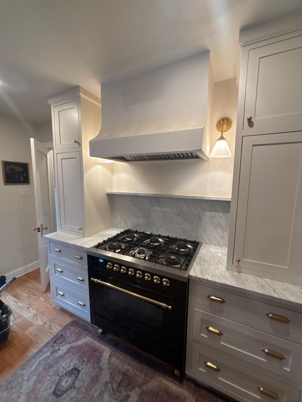 Kitchen with painted cabinetry in Fairmount, Philadelphia