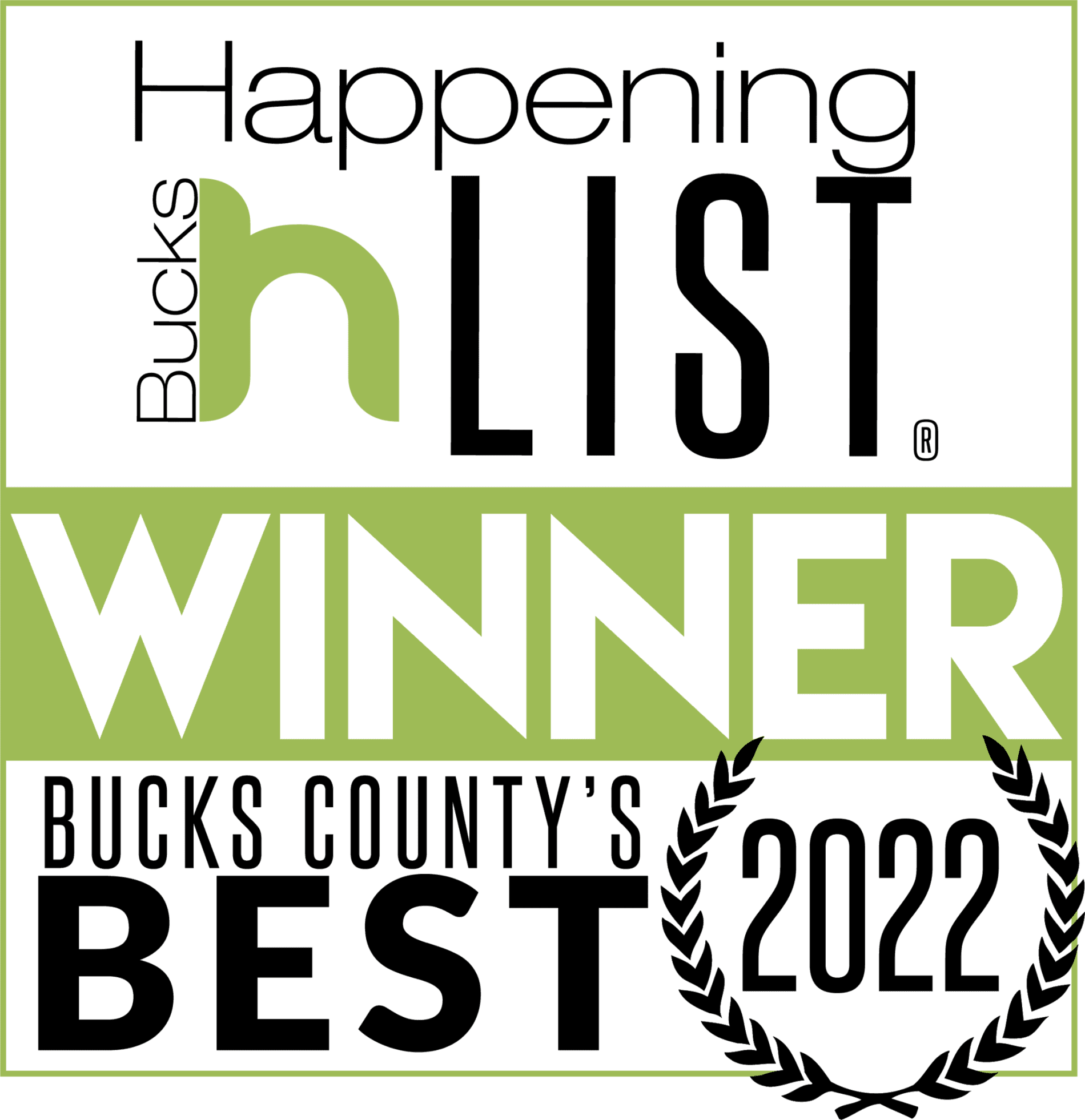 Bucks Happening List 2022 Winner badge