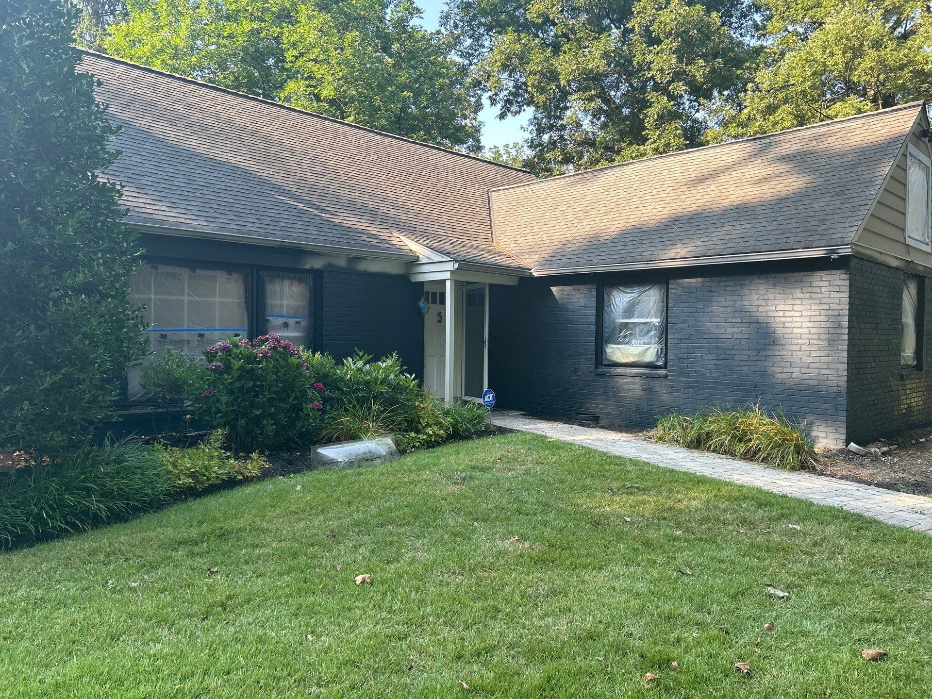 Painters in Philadelphia: Spruce Tree Rd Brick Home Revitalization 2 Fresh Exterior Brick Home Painting in Spruce Tree Road, Wayne, PA