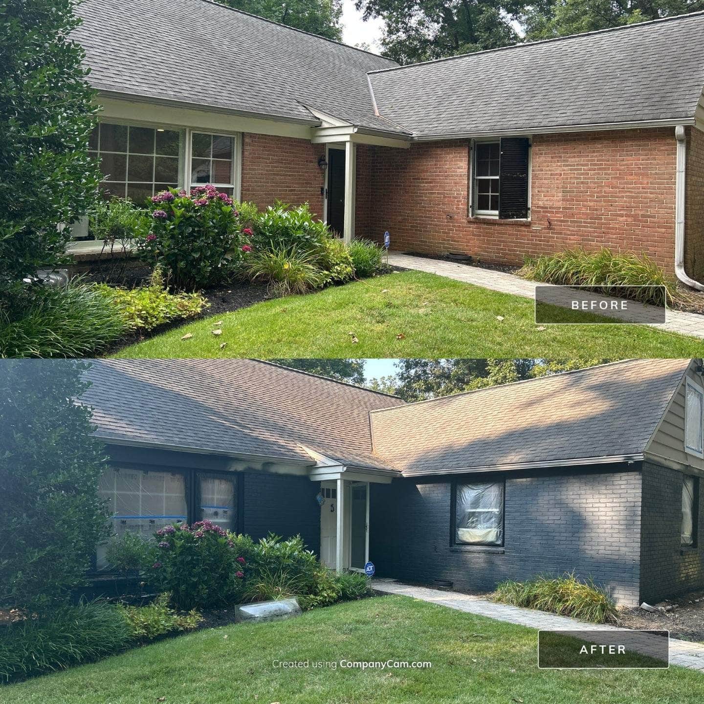 Before and After Exterior Painting Services in Wayne, PA.
