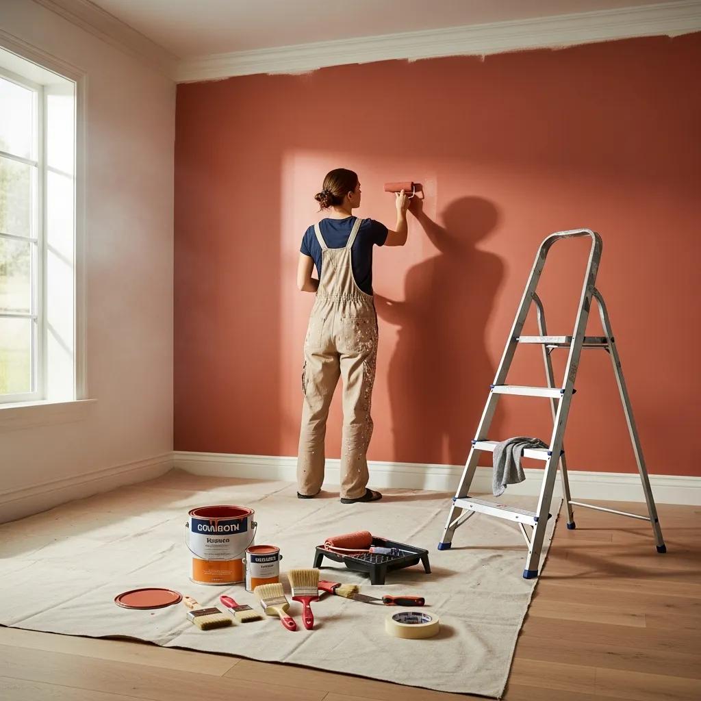 interior painting contractor at work in a beautifully painted room emphasizing quality and trust c754c778 bc8b 421f 90cf 0759b704d5f1
