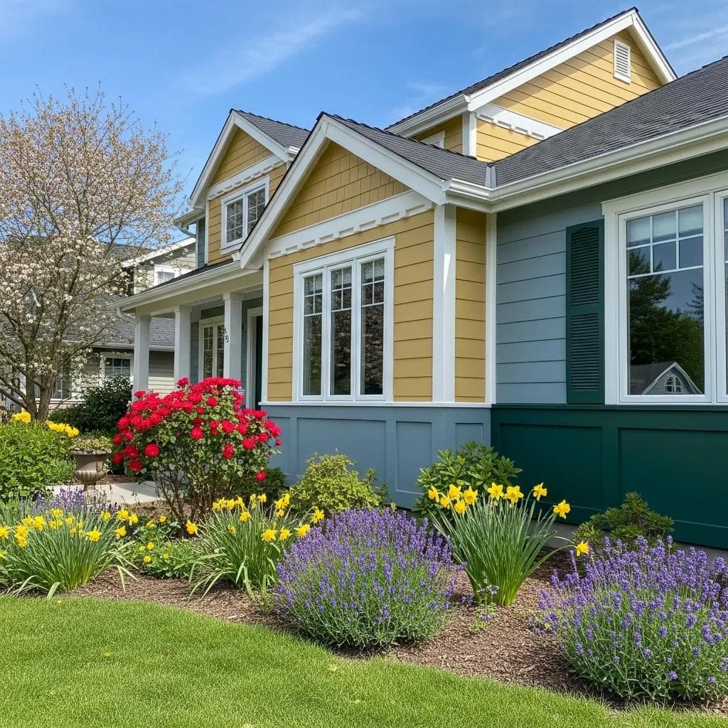 Revamp Your Home: Best Exterior Painters Near Churchville 2 freshly painted house exterior with vibrant colors and a beautiful garden cb11cd9d e8f6 4c32 a76f 7eb7a96116d9